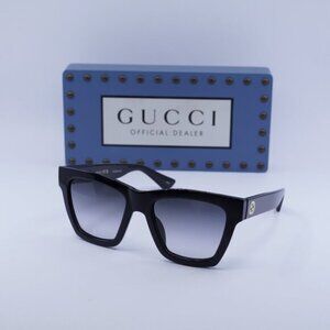 Gucci GG1714S 001 Square Sunglasses - Black/Grey